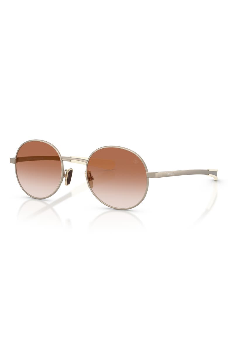 Moncler Centro 50mm Gradient Oval Sunglasses, Alternate, color, Matte Bronze / Gradient Pink