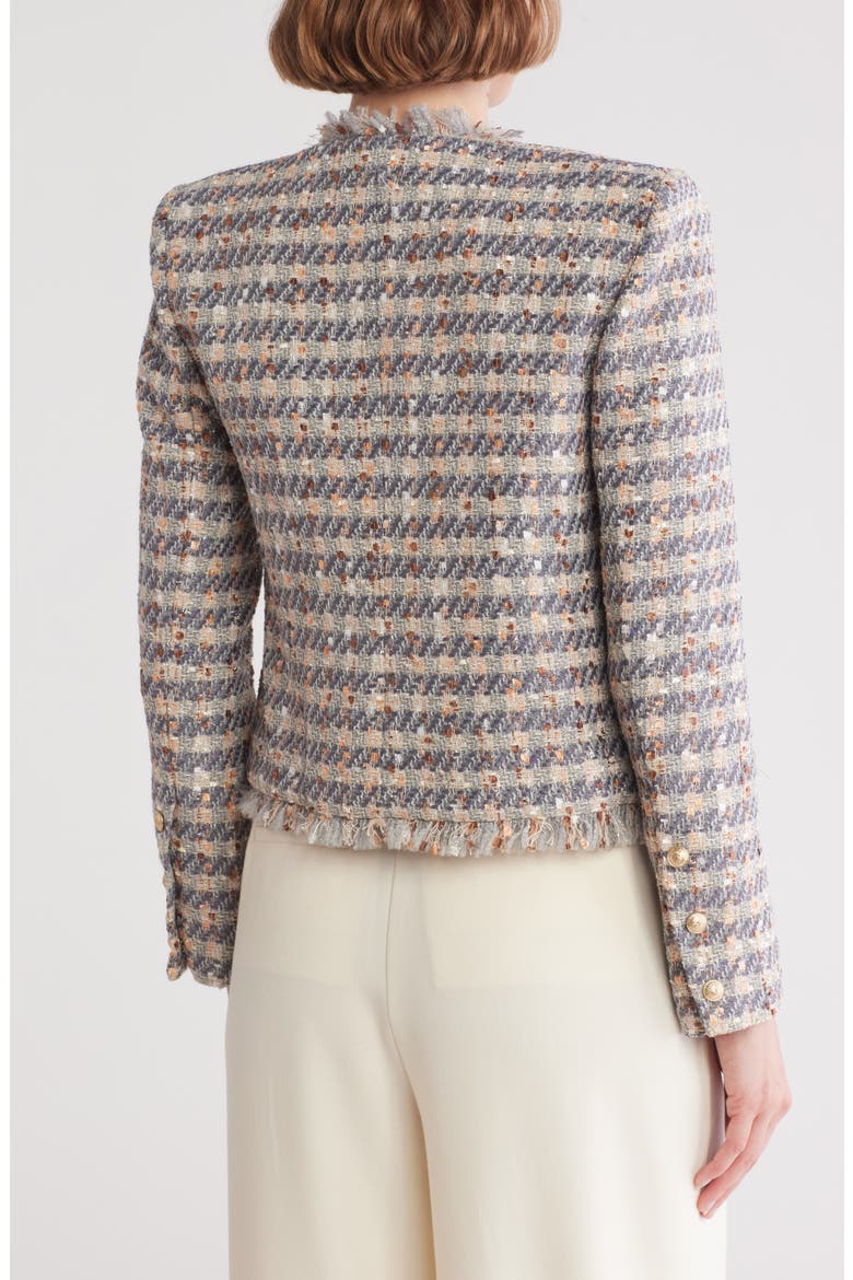 Angelina Tweed Blazer, Alternate, color, GREY/ ECRU/ GOLD