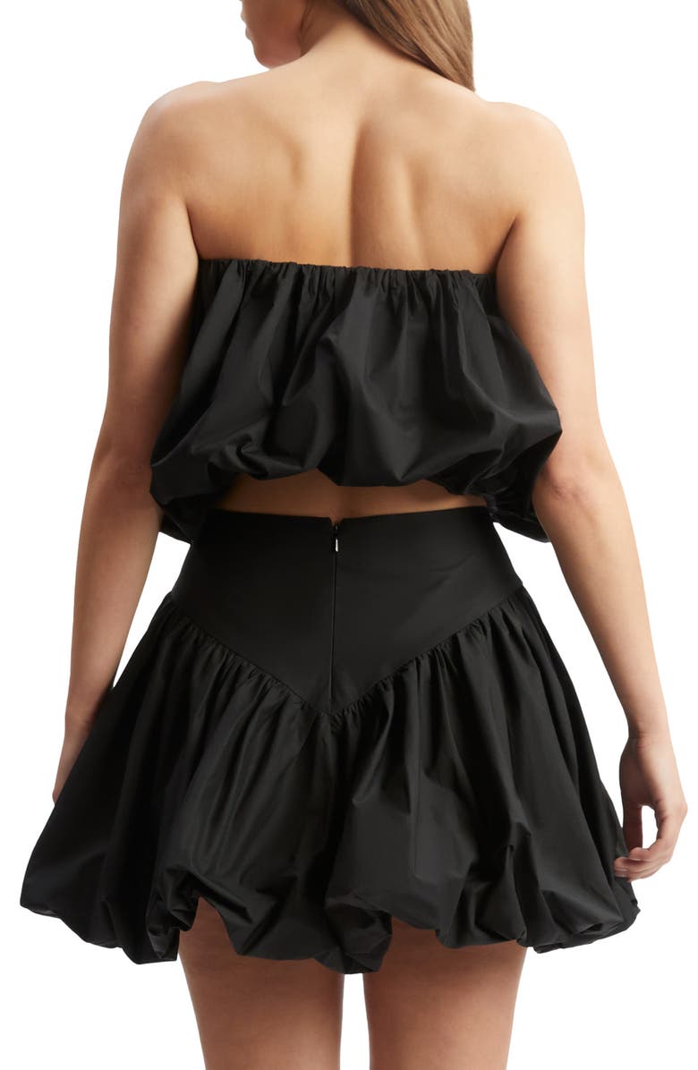 Bardot Lissett Cotton Poplin Strapless Balloon Top, Alternate, color, Black