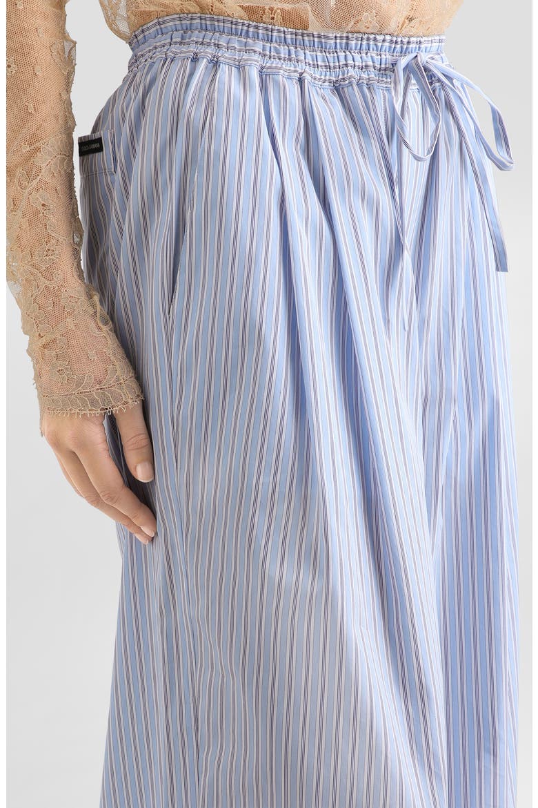Striped Wide Leg Cotton Poplin Pants, Alternate, color, S8051 STRIPED BLUE/ WHITE