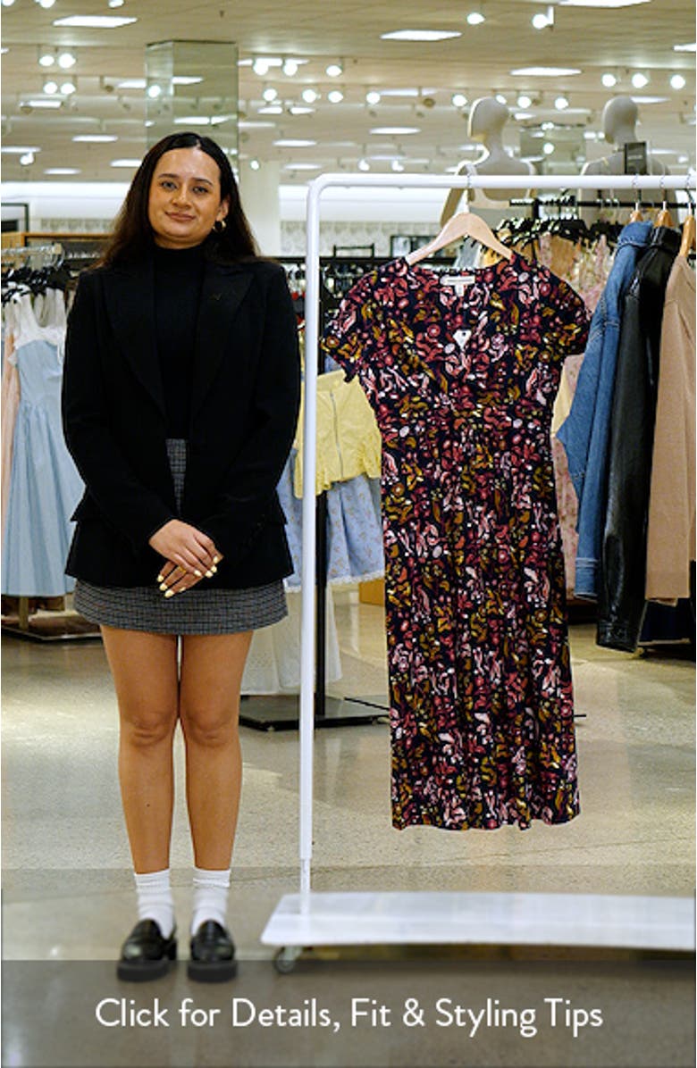 Chapelle Floral Organic Cotton Jersey Midi Dress, sales video thumbnail