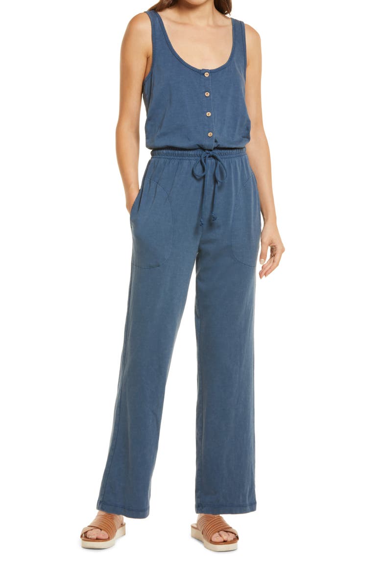 Terra Organic Cotton Jumpsuit, Main, color, MAJOLICA BLUE