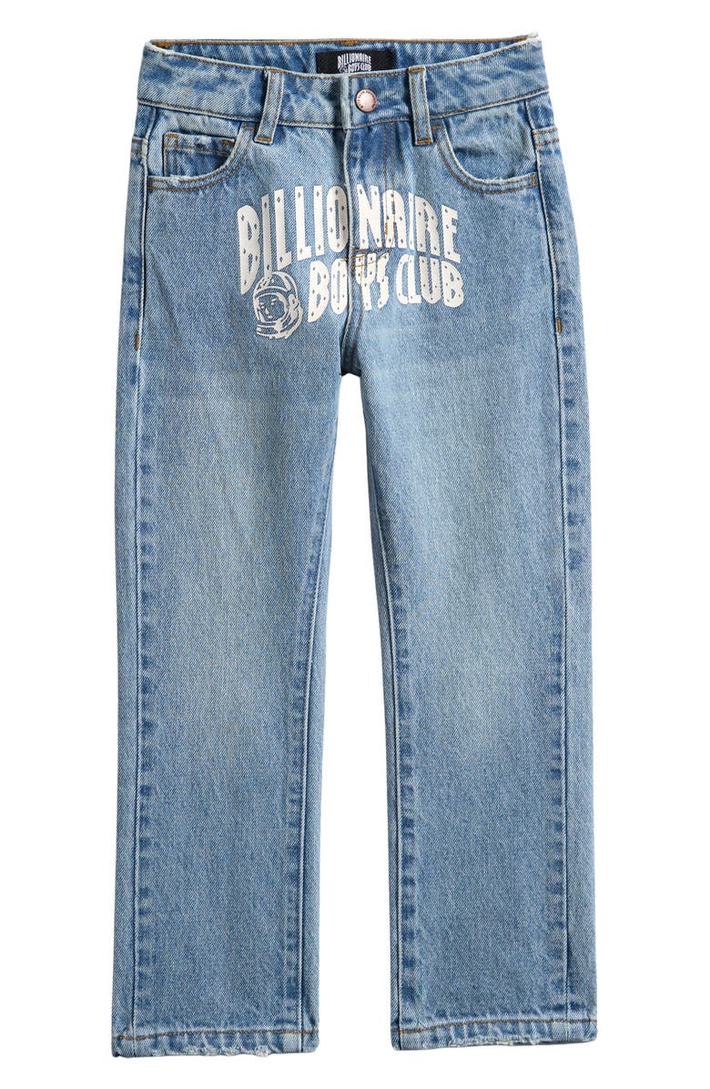 Billionaire Boys Club Kids' Curve Logo Jeans, Main, color, Stellar Medium