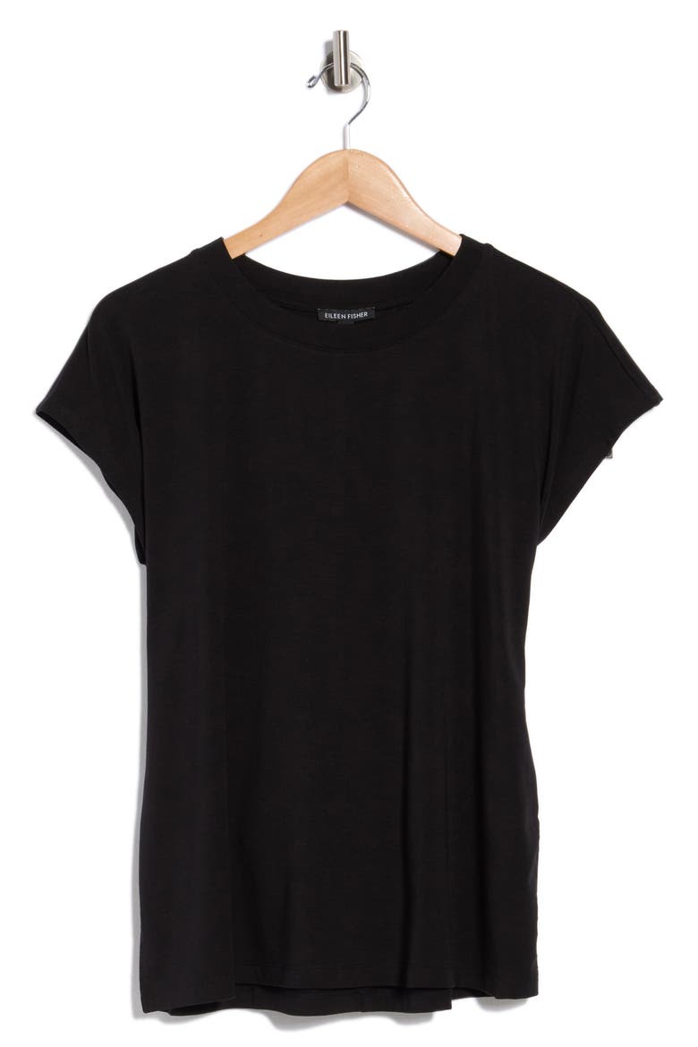 Crewneck T-Shirt, Alternate, color, BLACK