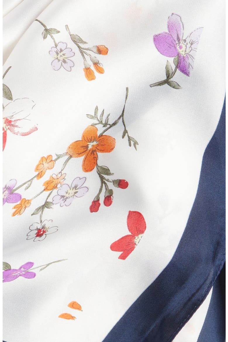 Floral Satin Scarf, Alternate, color, IVORY MULTI