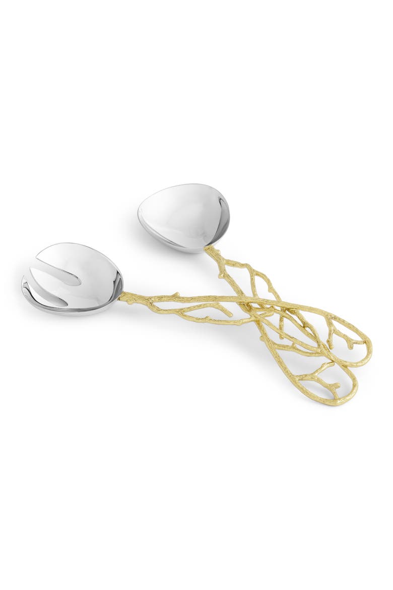 Butterfly Ginkgo Serving Set, Alternate, color, SILVER/ GOLD
