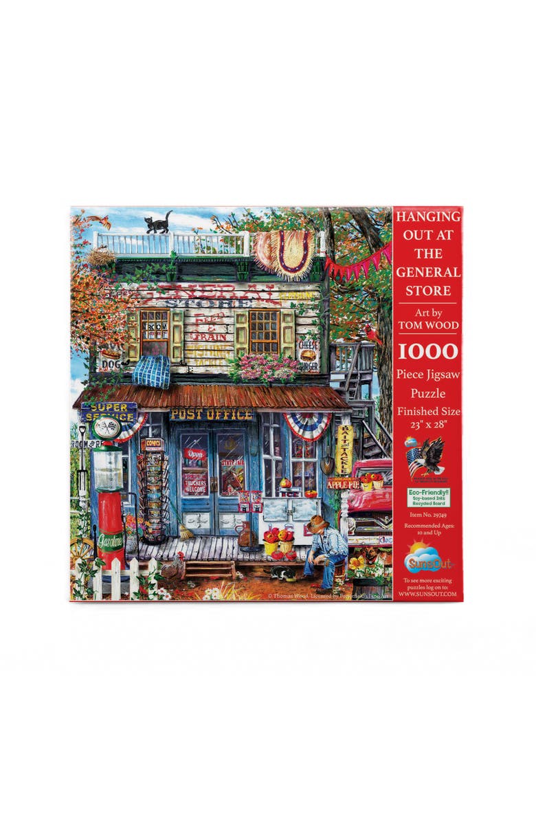 Sunsout Hanging Out at the General Store 1000 piece Jigsaw Puzzle for Adults, Alternate, color, Multicolor