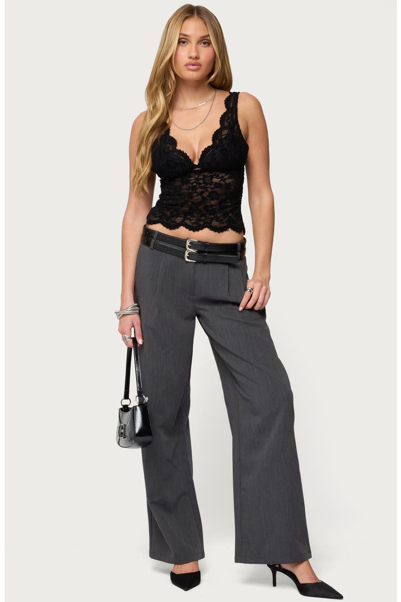 Araura Velvet Floral Sheer Crop Tank, Alternate, color, BLACK