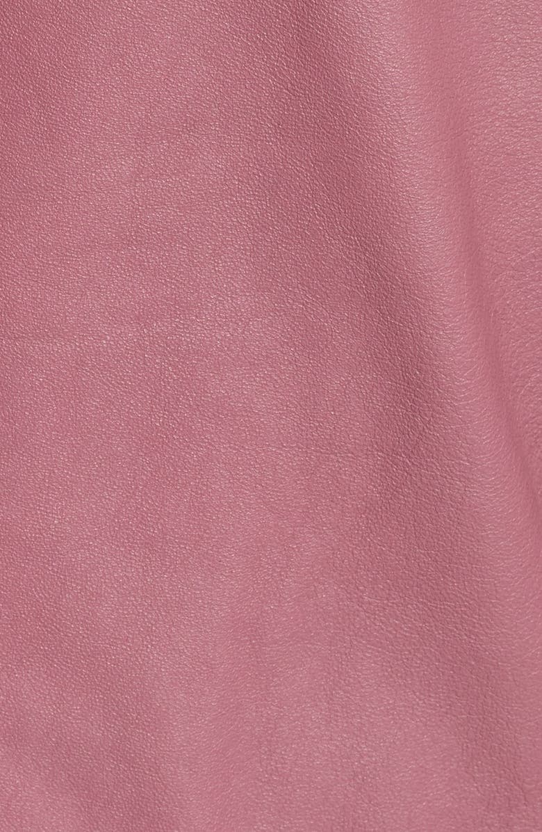 Rebecca Taylor Garment Washed Leather Moto Jacket, Alternate, color, 