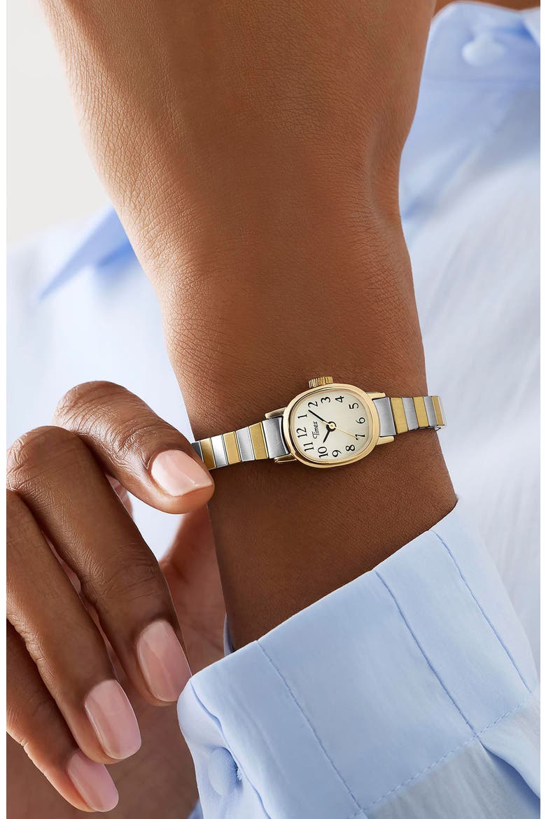 Cavatina® Mini Two-Tone Bracelet Watch, 17mm, Alternate, color, GOLD-TONE