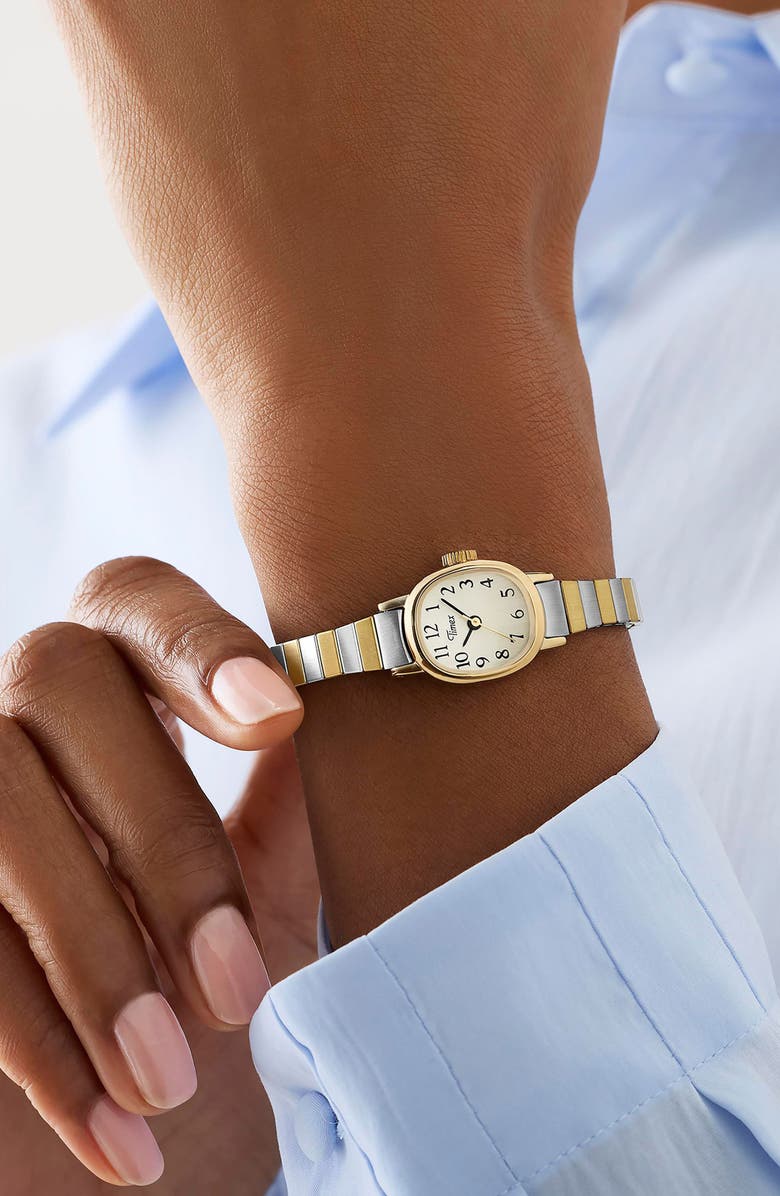 Timex<sup>®</sup> Cavatina<sup>®</sup> Mini Two-Tone Bracelet Watch, 17mm, Alternate, color, Gold-Tone