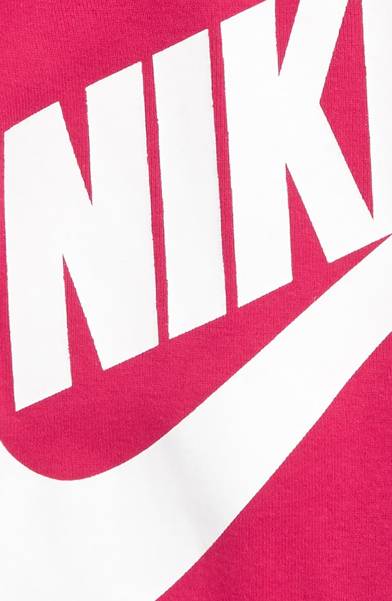 Nike Futura Logo Graphic Bodysuit, Hat & Booties Set, Alternate, color, 