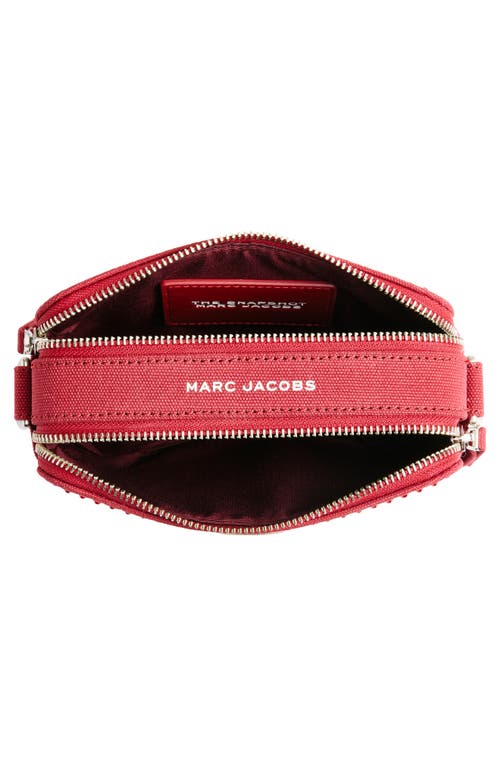 Marc Jacobs The Crystal Canvas Snapshot Bag In Siren Crystal