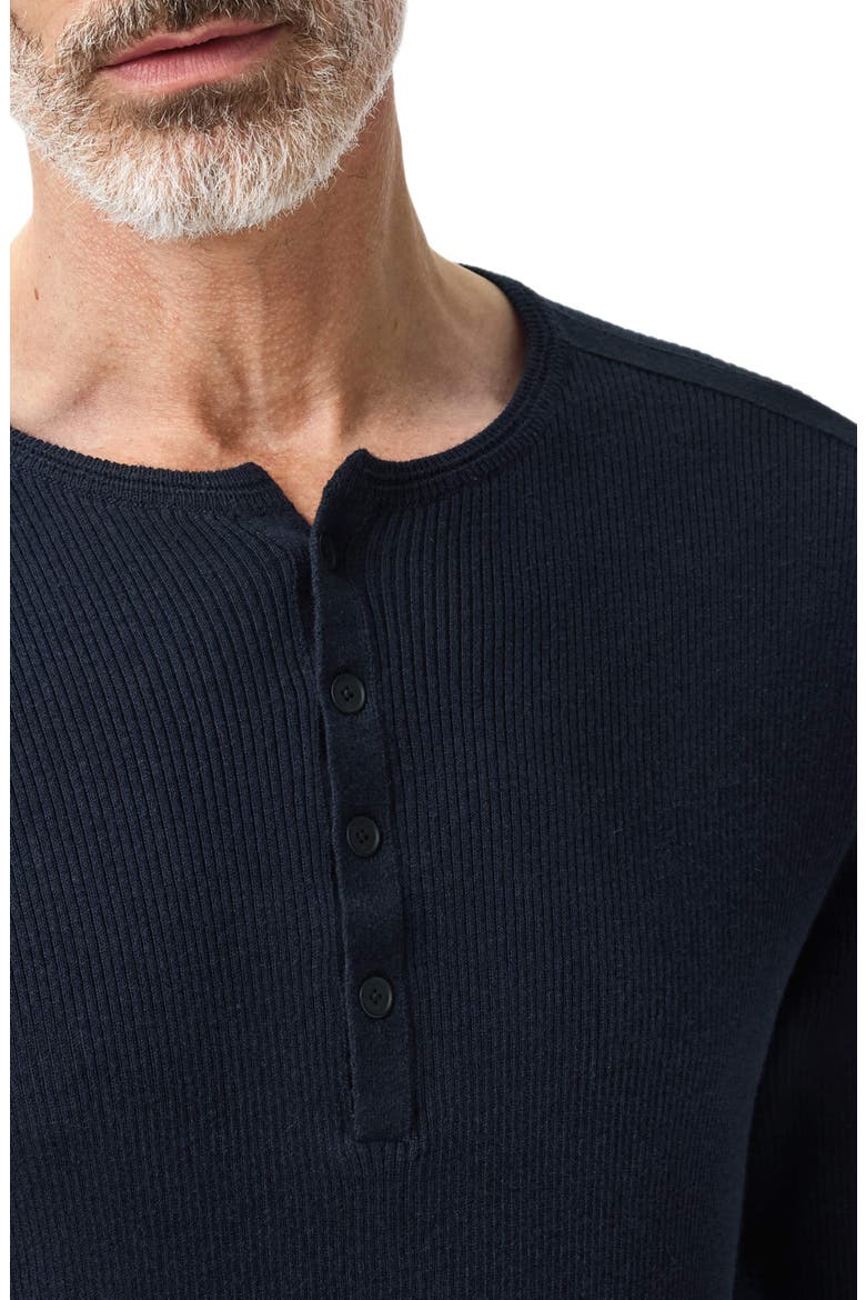 Javis Organic Cotton & Cashmere Rib Henley, Alternate, color, NAVY
