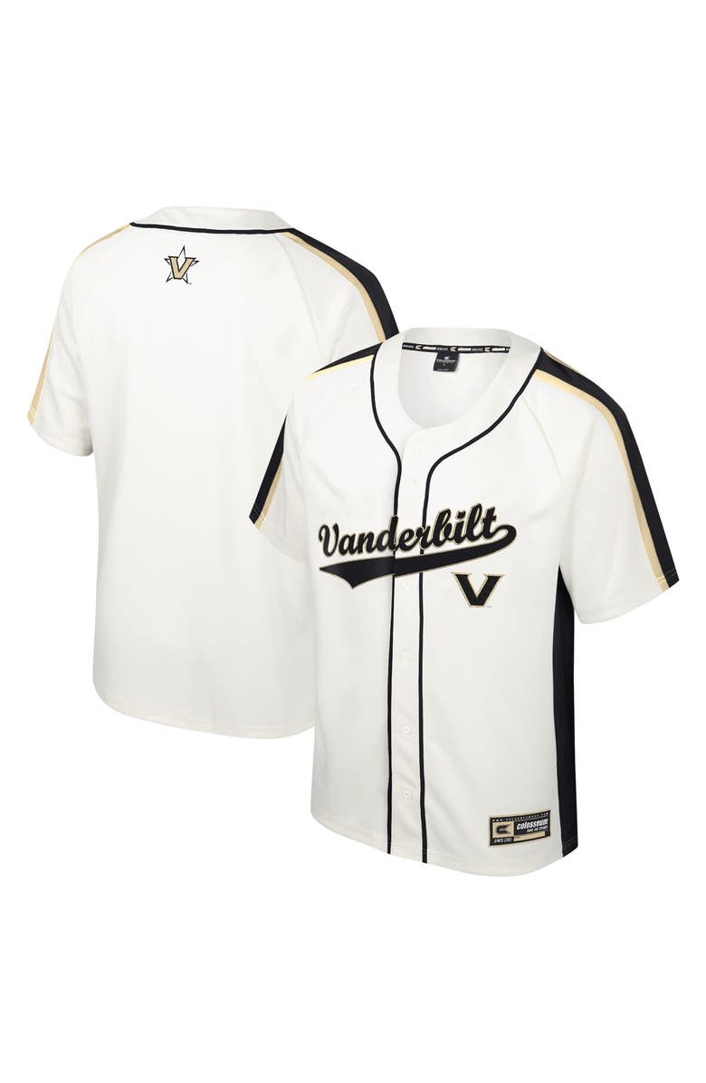 COLOSSEUM Men's Colosseum Cream Vanderbilt Commodores Ruth Button-Up Baseball Jersey, Main, color, Cream