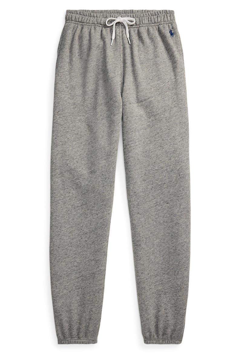 Lightweight Cotton Blend Fleece Sweatpants, Alternate, color, DARK VINTAGE HEATHER