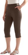 Roaman's Plus Size Soft Knit Relaxed Pull-On Capri Pant