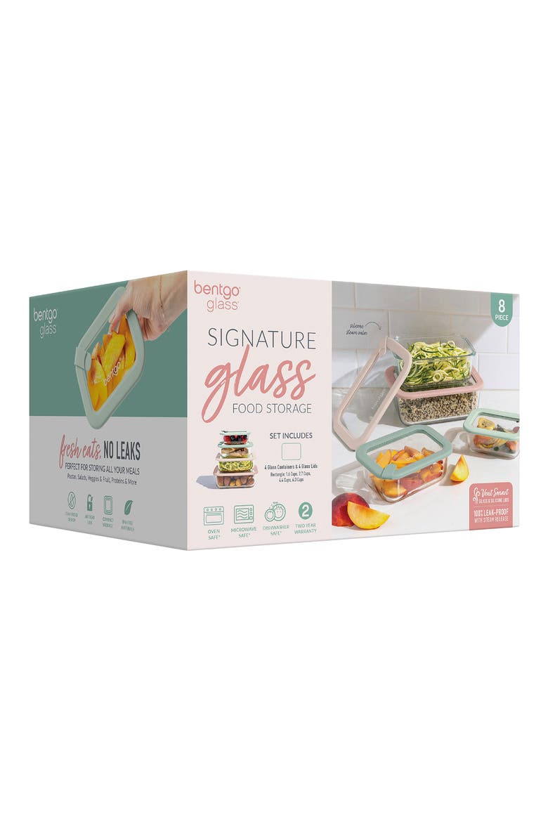 Glass Signature 8-Piece Glass Food Storage Set, Alternate, color, DESERT SAGE