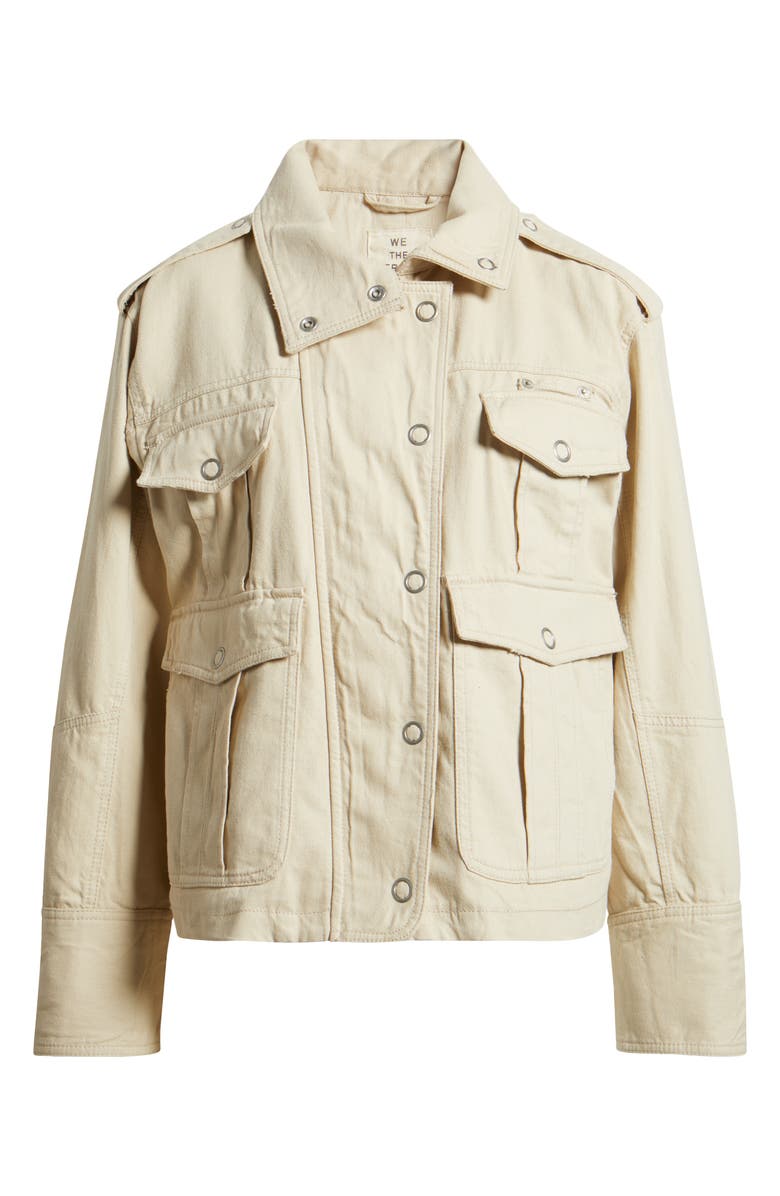 Free People Kali Utility Jacket, Alternate, color, Morning Oat