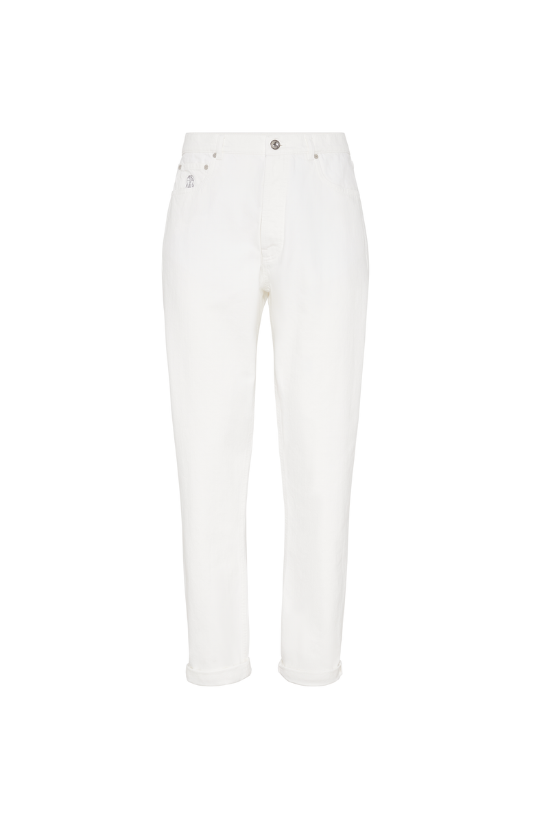 Brunello Cucinelli Iconic fit five-pocket trousers, Main, color, Snow