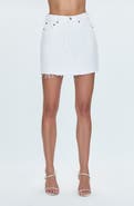 Pistola Kat Raw Hem Denim Miniskirt