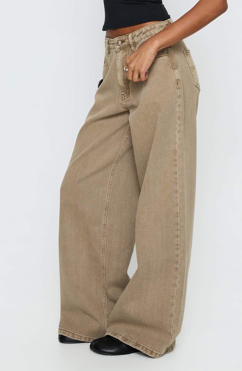 Princess Polly Naylor Mid Rise Wide Leg Jeans, Alternate, color,