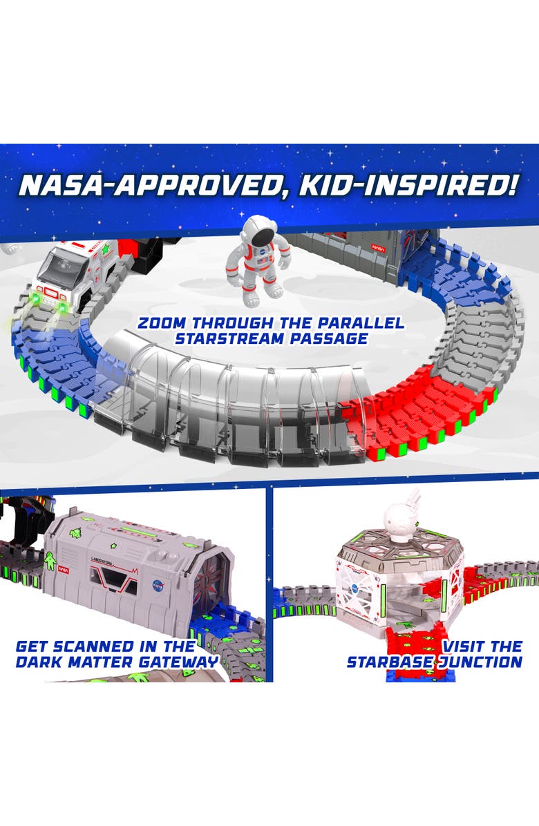 USA Toyz Lunar Loop NASA Space Tracks Playset 225 Pieces, Alternate, color, Multi Color