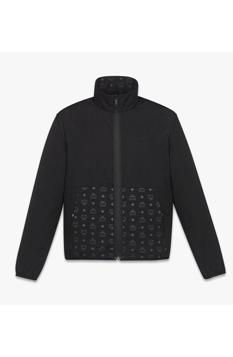 MCM Reversible Monogram Print Windbreaker in ECONYL<sup>®</sup>, Alternate, color, Black