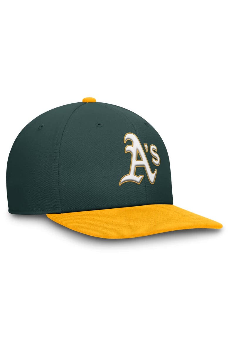 Nike Men's Nike Green/Gold Athletics Pro Performance Snapback Hat, Alternate, color, 