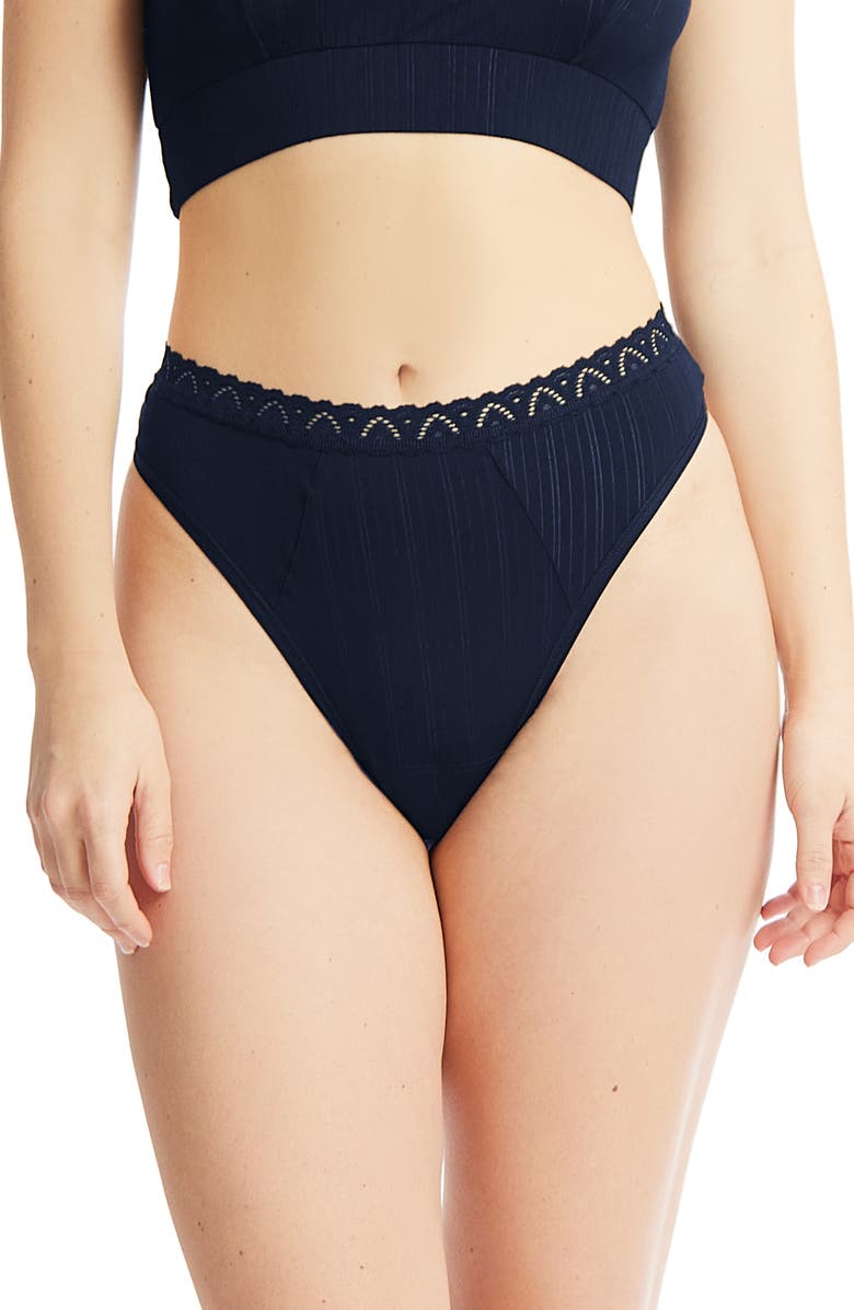 Hanky Panky MellowLuxe<sup>™</sup> High Cut Thong, Main, color, Bicoastal