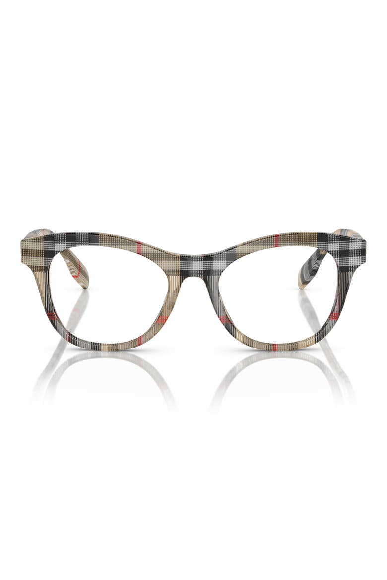 46mm Cat Eye Optical Glasses, Main, color, VINTAGE CHECK / DEMO LENS