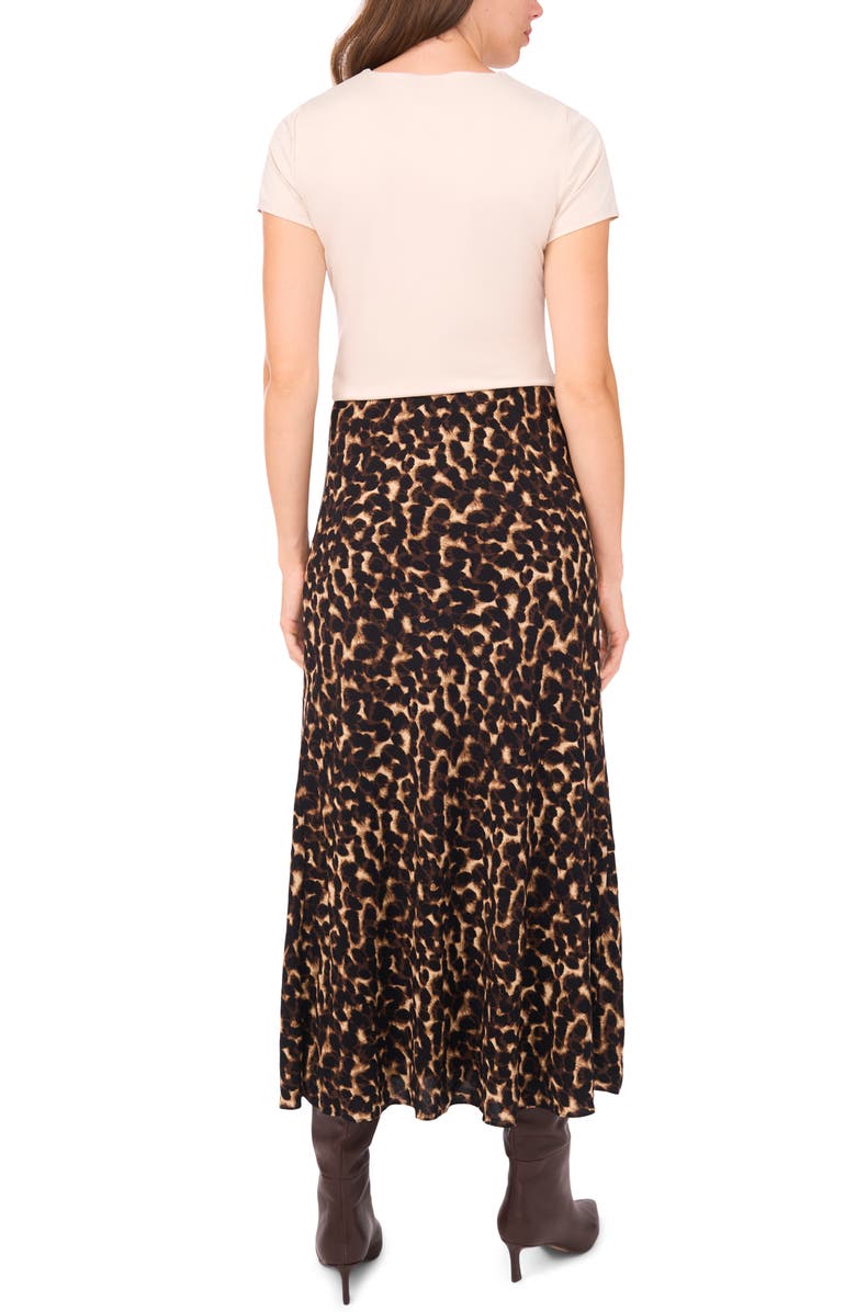 Halogen<sup>®</sup> Leopard Print Brushed Pull-On Maxi Skirt, Alternate, color, 