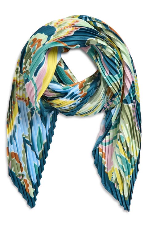 Crazy Pleated Diamond Scarf