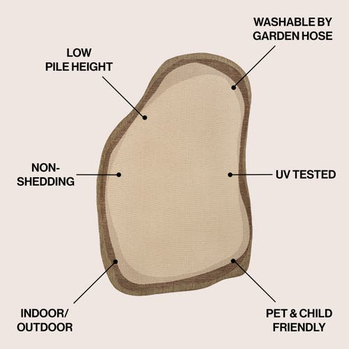 JONATHAN Y JONATHAN Y WYATT MODERN RUSTIC ABSTRACT INDOOR/OUTDOOR SHAPED AREA RUG