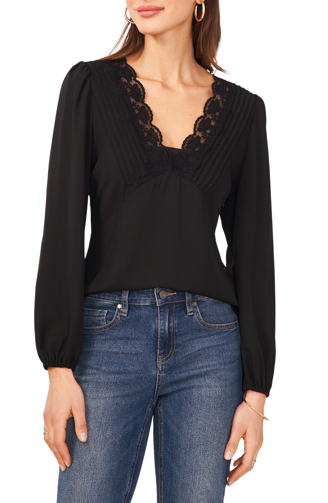 vince camuto bell sleeve top