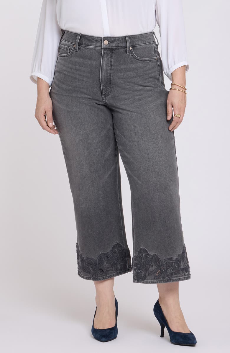 NYDJ Teresa Embroidered High Waist Ankle Jeans, Main, color, 