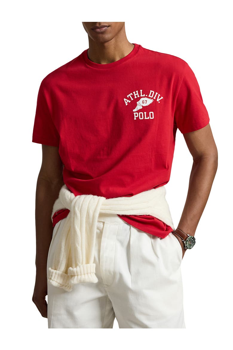 Big & Tall Athletic Division T-Shirt, Main, color, RL 2000 RED