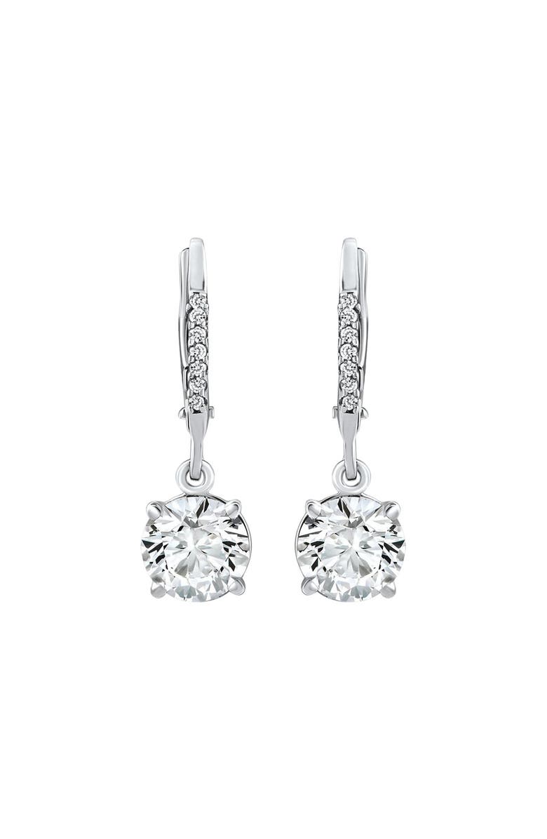 Bliss Diamond 2.07Ct TW Diamond Dangle Lever Back Hoops 14k Gold Lab Grown, Main, color, 
