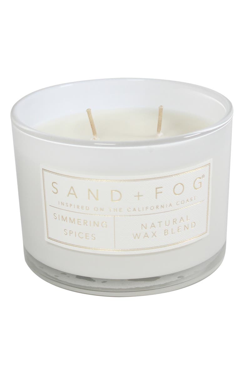 SAND AND FOG Simmering Spices Two-Wick Candle, Alternate, color, White