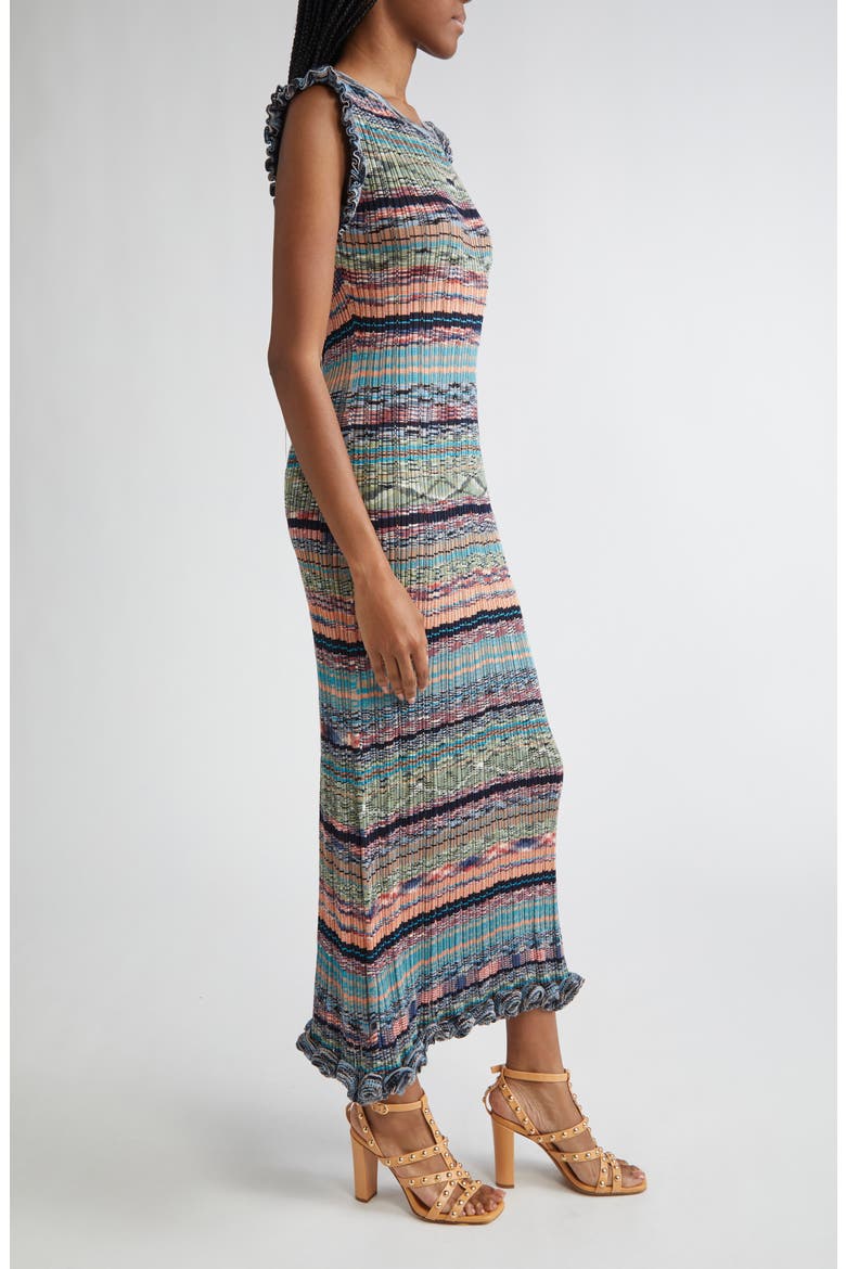 Ajak Sleeveless Knit Midi Dress, Alternate, color, AZURITE