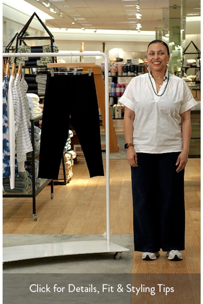 High Waist Stretch Organic Cotton Capri Leggings video