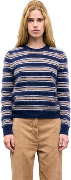 GERARD DAREL Rima Striped Crew Neck Sweater