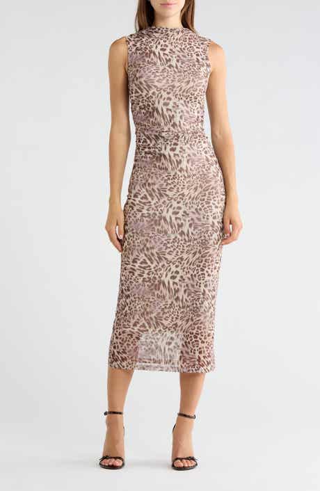 Funnel Neck Ruched Maxi Dress