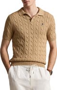 Polo Ralph Lauren Cable-Knit Cotton Polo Sweater