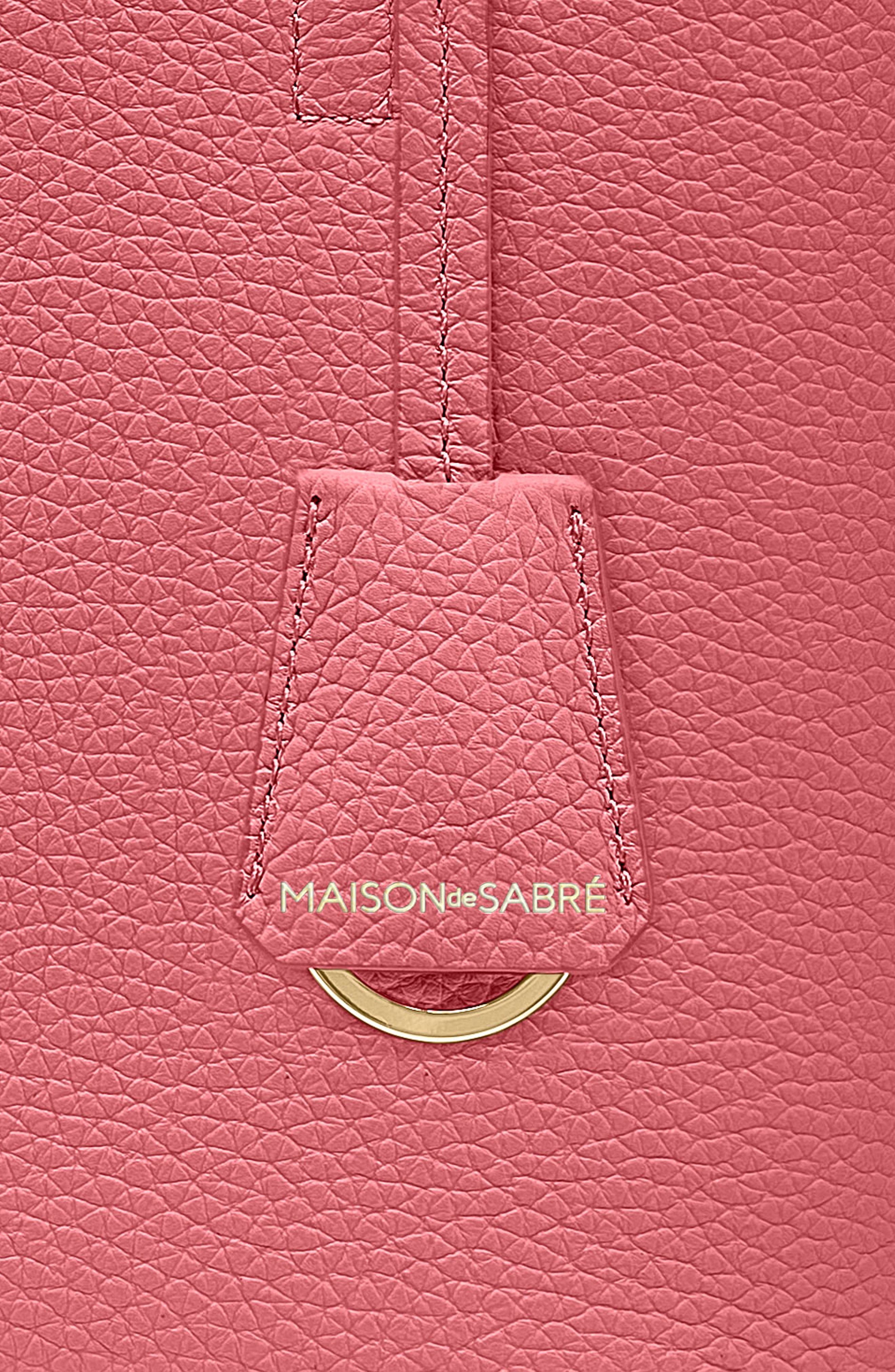 Small Leather Soft Tote, Alternate, color, Candy Pink