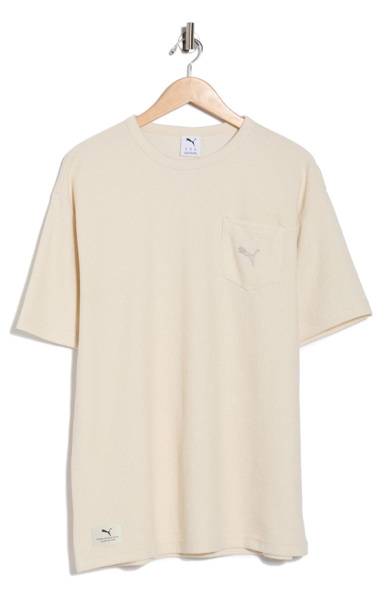 PUMA Relaxed Fit Waffle Pocket T-Shirt, Alternate, color, Alpine Snow