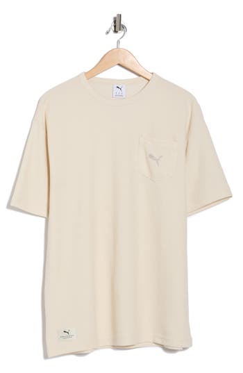 Puma Relaxed Fit Waffle Pocket T-shirt In Neutral