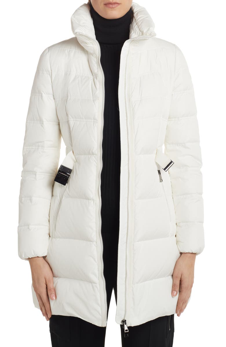 Moncler Accenteur Belted Quilted Down Puffer Coat, Alternate, color, 