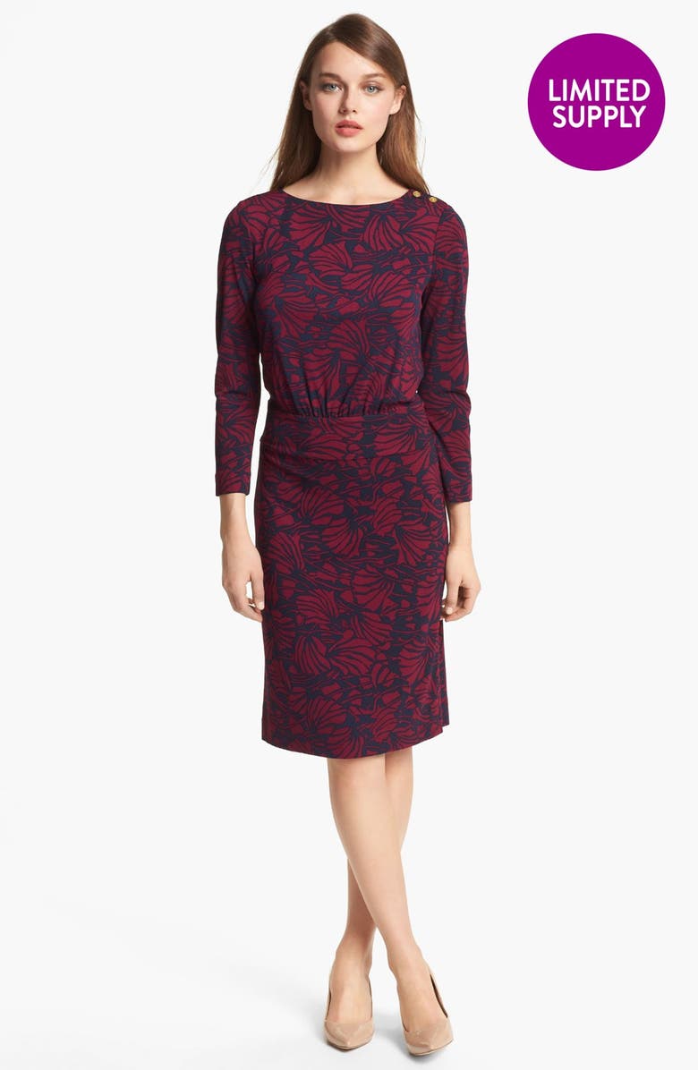Tory Burch 'Etta' Print Blouson Dress, Alternate, color, 