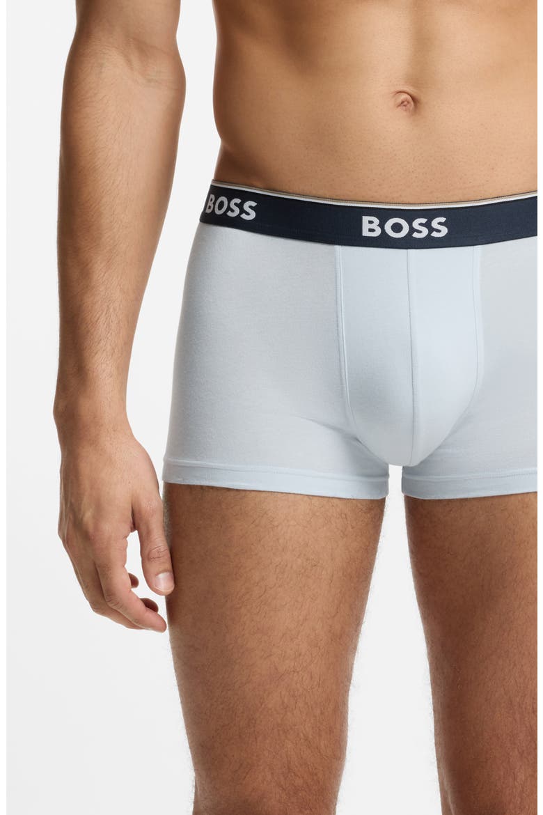 3-Pack Stretch Cotton Trunks, Alternate, color, OPEN BLUE